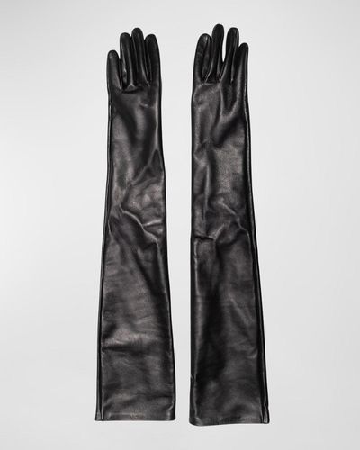 Eugenia Kim Cruella Leather Opera Gloves - Black