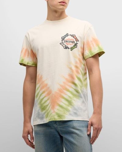 ICECREAM Embroidered Tie-Dye T-Shirt - Natural