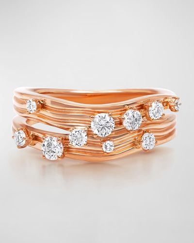 Hueb 18K Bahia Ring With Vs/Gh Diamonds - Pink