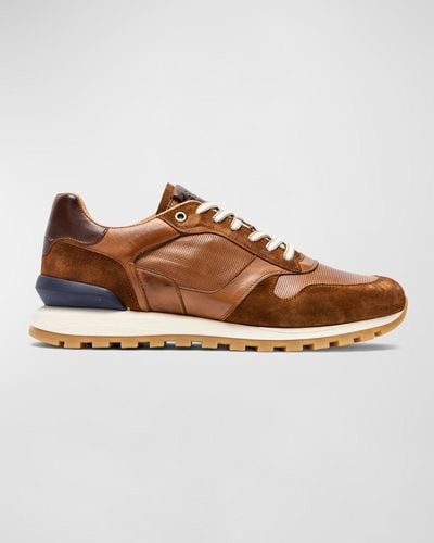 Rodd & Gunn Quarry Hill Leather And Suede Low-Top Sneakers - Brown
