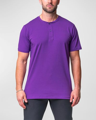 Maceoo Core Henley Shirt - Purple