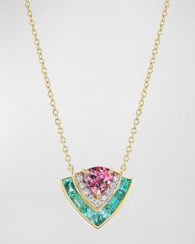 Emily P. Wheeler Tiered Necklace With 18k Yellow Gold And Gems - White