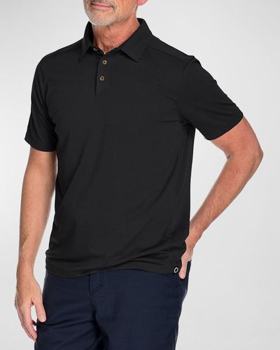 Fisher + Baker Watson Solid Polo Shirt - Black