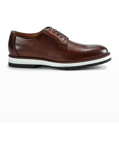 Ike Behar Structure Hybrid Lace-Up Shoes - Brown