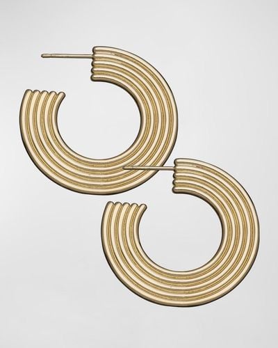Jennifer Zeuner Camilla-Plated Hoop Earrings - Metallic