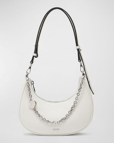 orYANY Dali Zip Leather Shoulder Bag - White