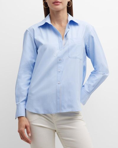 Brochu Walker Everyday Topstitch Button-Down Shirt - Blue