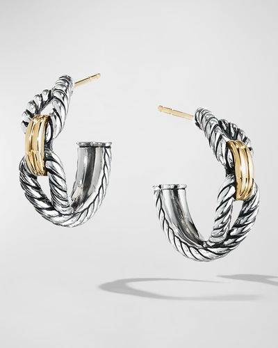 David Yurman Crossover Hoop Earrings - Metallic