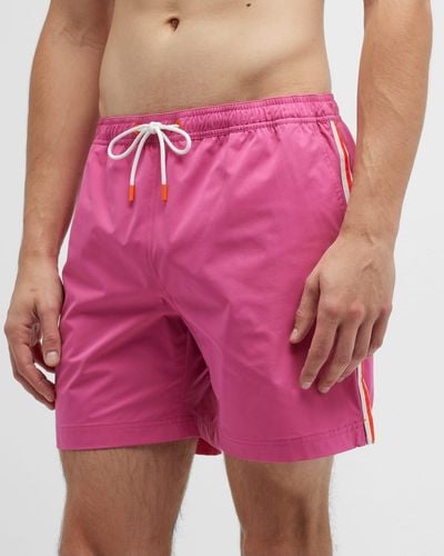 Swims Amalfi Side-Stripe Swim Shorts - Pink