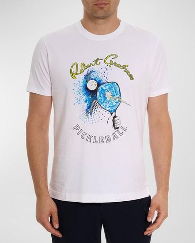 Robert Graham Pickleball Slap Graphic Logo T-Shirt - White