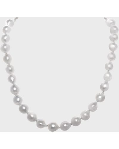 Margo Morrison Small Baroque Pearl Necklace, 10-12Mm, 18"L - White