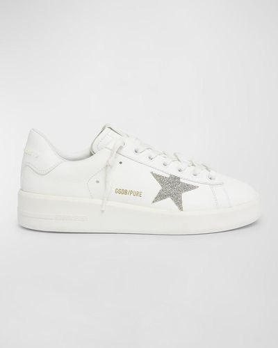 Golden Goose Pure Star Leather Low-Top Sneakers - Natural
