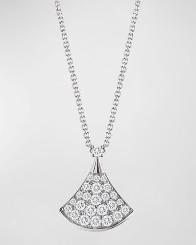 BVLGARI Diva's Dream Pave Diamond Pendant Necklace In White Gold - Multicolor