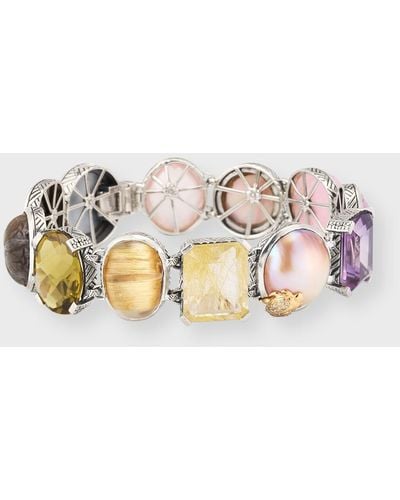 Stephen Dweck Stone Pearl And Diamond Bracelet - Multicolor