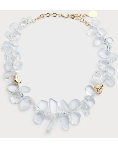 Devon Leigh Quartz And Polished Necklace - White