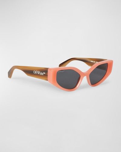 Off-White c/o Virgil Abloh Memphis Beveled Acetate Cat-eye Sunglasses - Multicolor
