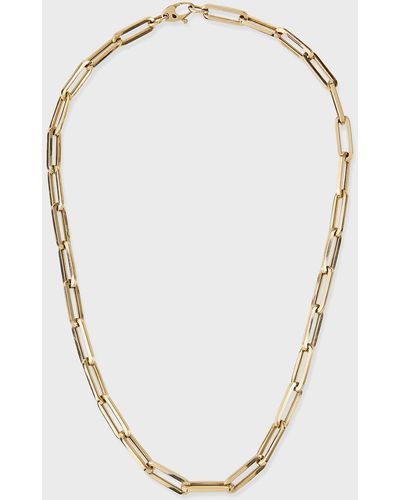 Kastel Jewelry 14k Medium Link La Seta Necklace, 16"l - Metallic