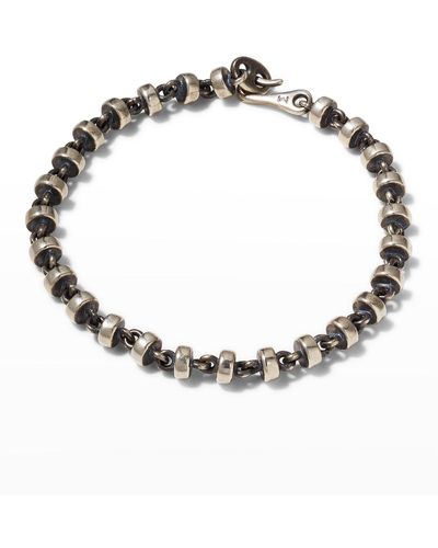 M. Cohen Omni Oxidized Bead Bracelet - Metallic