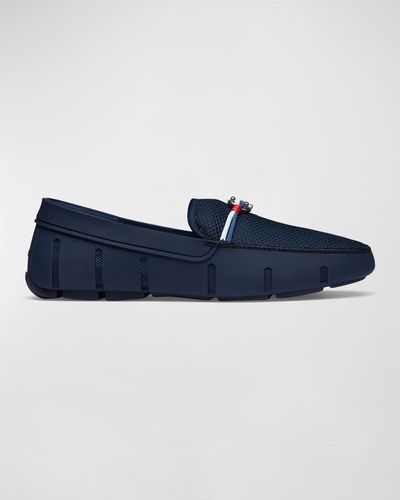 Swims Mesh And Rubber Riva Loafers - Blue