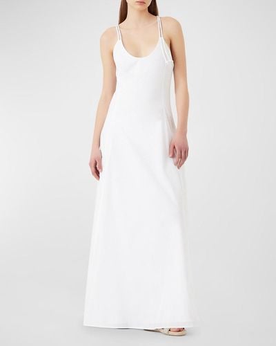 Emporio Armani Cutout Column Maxi Dress - White