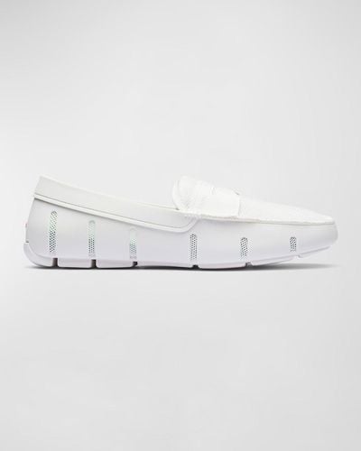 Swims Mesh-rubber Penny Loafers - Metallic
