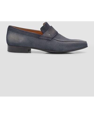 Corthay Capri Suede Loafers - Blue