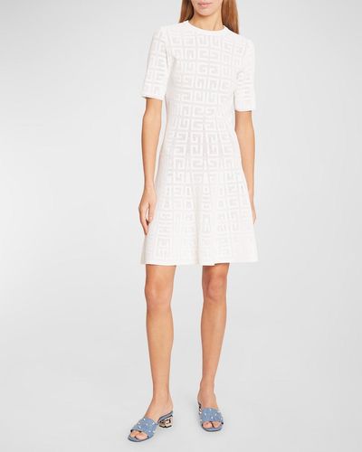 Givenchy 4G Pointelle Mini Dress - White