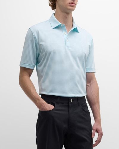 Peter Millar Heritage Performance Jersey Polo Shirt - Blue