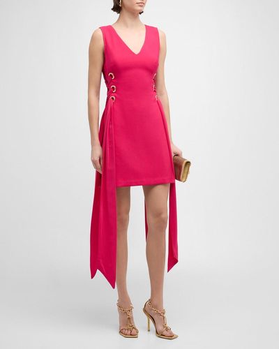 Trina Turk Viva 2 Sleeveless Lace-Up Mini Dress - Pink