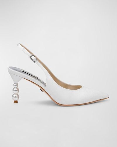 Badgley Mischka Iris Kitten Heel Slingback Pumps for Women Up to 40 off Lyst