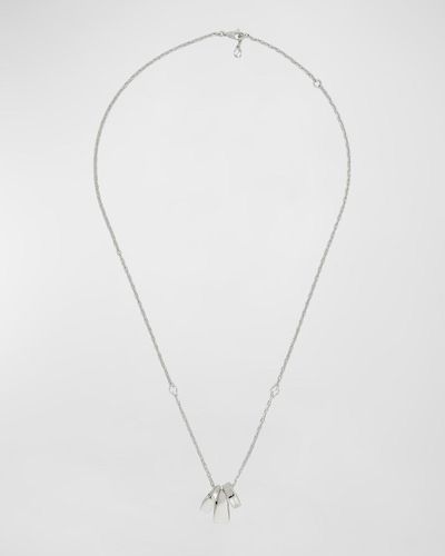 Gucci Tag Necklace With Pendants - White