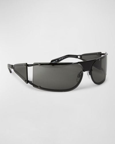Off-White c/o Virgil Abloh Kenema Rimless Wrap Sunglasses - Black