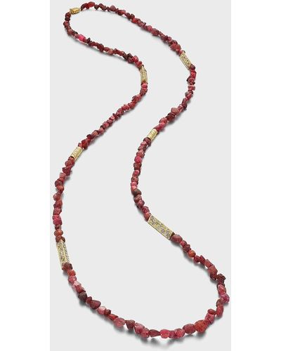 Mimi So 18k Yellow Gold Red Spinel, Sapphire And Diamond Necklace - Multicolor
