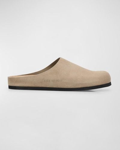 Common Projects Suede Clogs - White