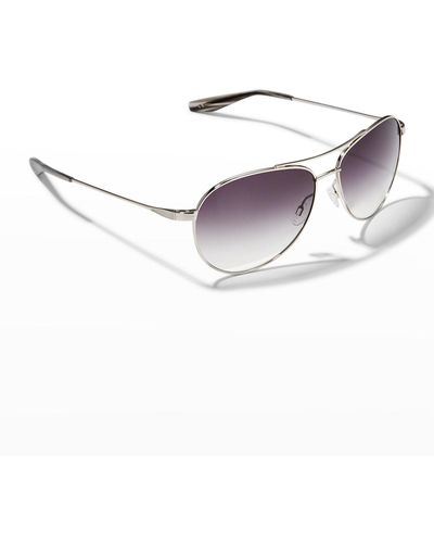 Barton Perreira Lovitt Metal Aviator Sunglasses - Metallic