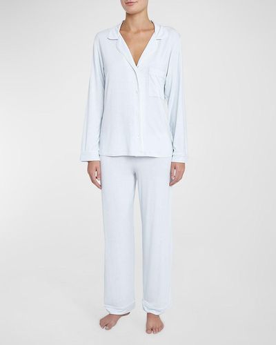 Eberjey Gisele Long Pajama Set - White