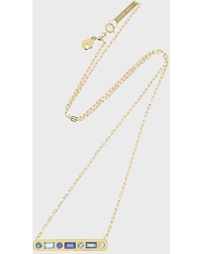 Stevie Wren Baguette And Round Bar Necklace - White