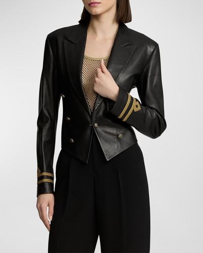 Ralph Lauren Collection Helaine Lambskin Jacket - Black
