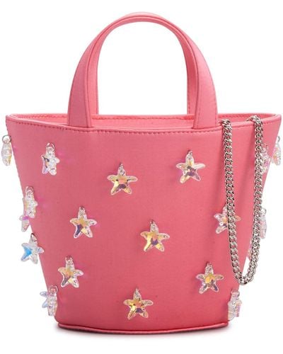 AMINA MUADDI Daryl Starfish Crystal Bucket Bag - Pink