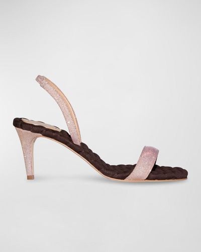 Aera Claudia Shimmer Vegan Slingback Sandals - Metallic