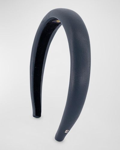 Alexandre De Paris Padded Leather Headband - Blue