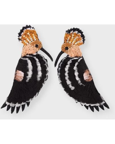 Mignonne Gavigan Hoopoe Bird Earrings - Black
