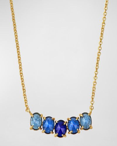 Tai Birthstone Pendant Necklace - Blue