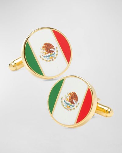 Cufflinks Inc. Mexico Flag Round Cufflinks - Multicolor
