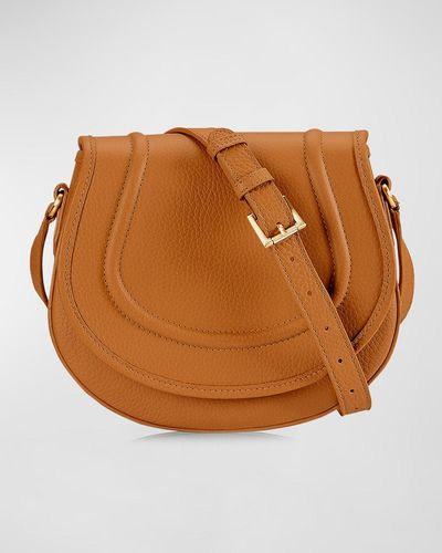 Gigi New York Jenni Saddle Leather Crossbody Bag - Brown