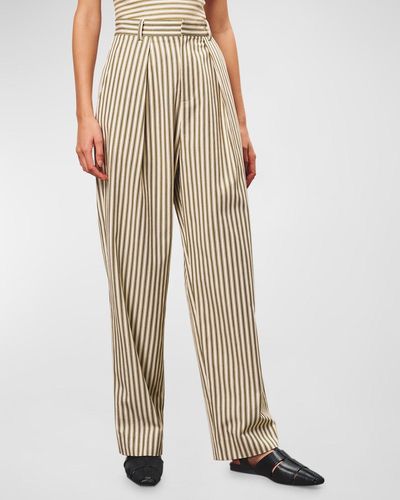 Mara Hoffman Marella High-waisted Straight-leg Pants - Natural