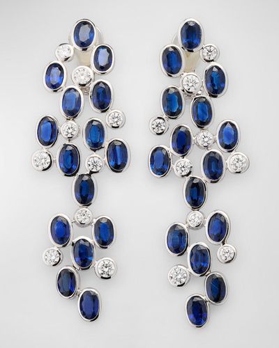 Alexander Laut 18K Sapphire And Diamond Statement Earrings - Blue