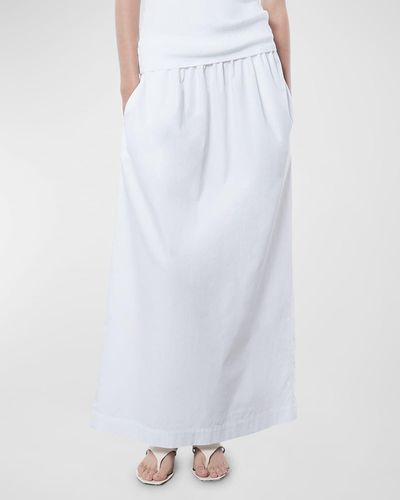 Enza Costa Poplin Resort Skirt - White