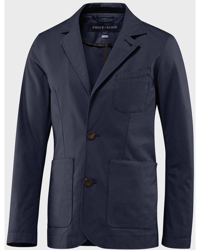 Fisher + Baker Thompson Two-Button Jacket - Blue
