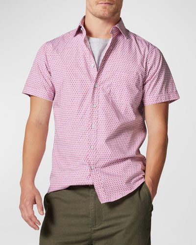 Rodd & Gunn Rosebank Poplin Short-sleeve Shirt - Pink
